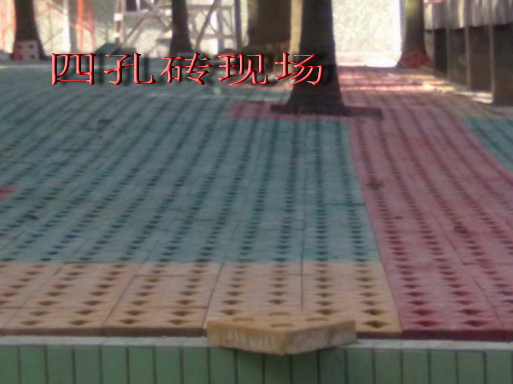 四孔植草砖现场